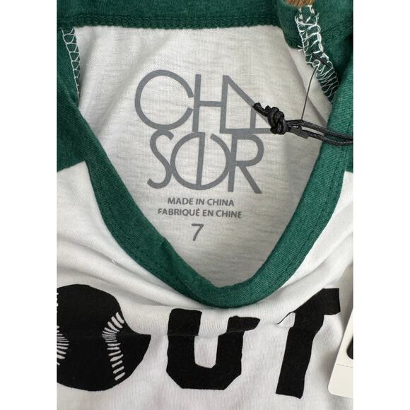NWT NEW Chaser Boys Out Of Your League Baseball Logo T Shirt Sz 7 - Picture 4 of 5